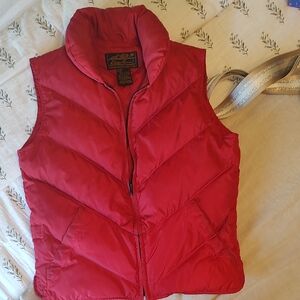 Eddie Bauer Cherry Red Puffer Vest